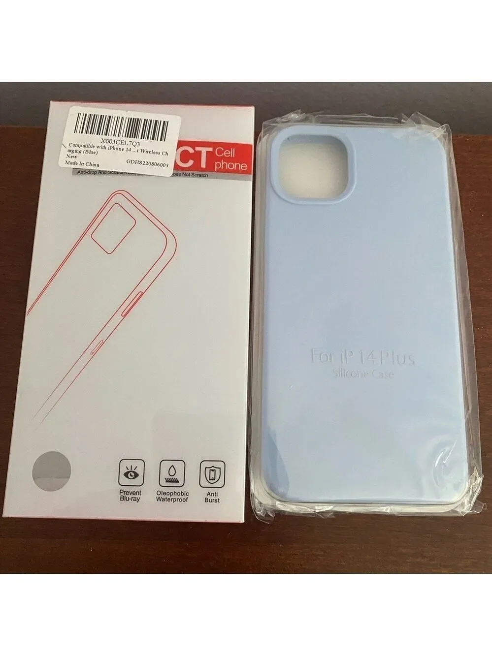 NIB iPhone 14 Plus Case + Tempered Glass | Light Blue/Premium Protection Bundle